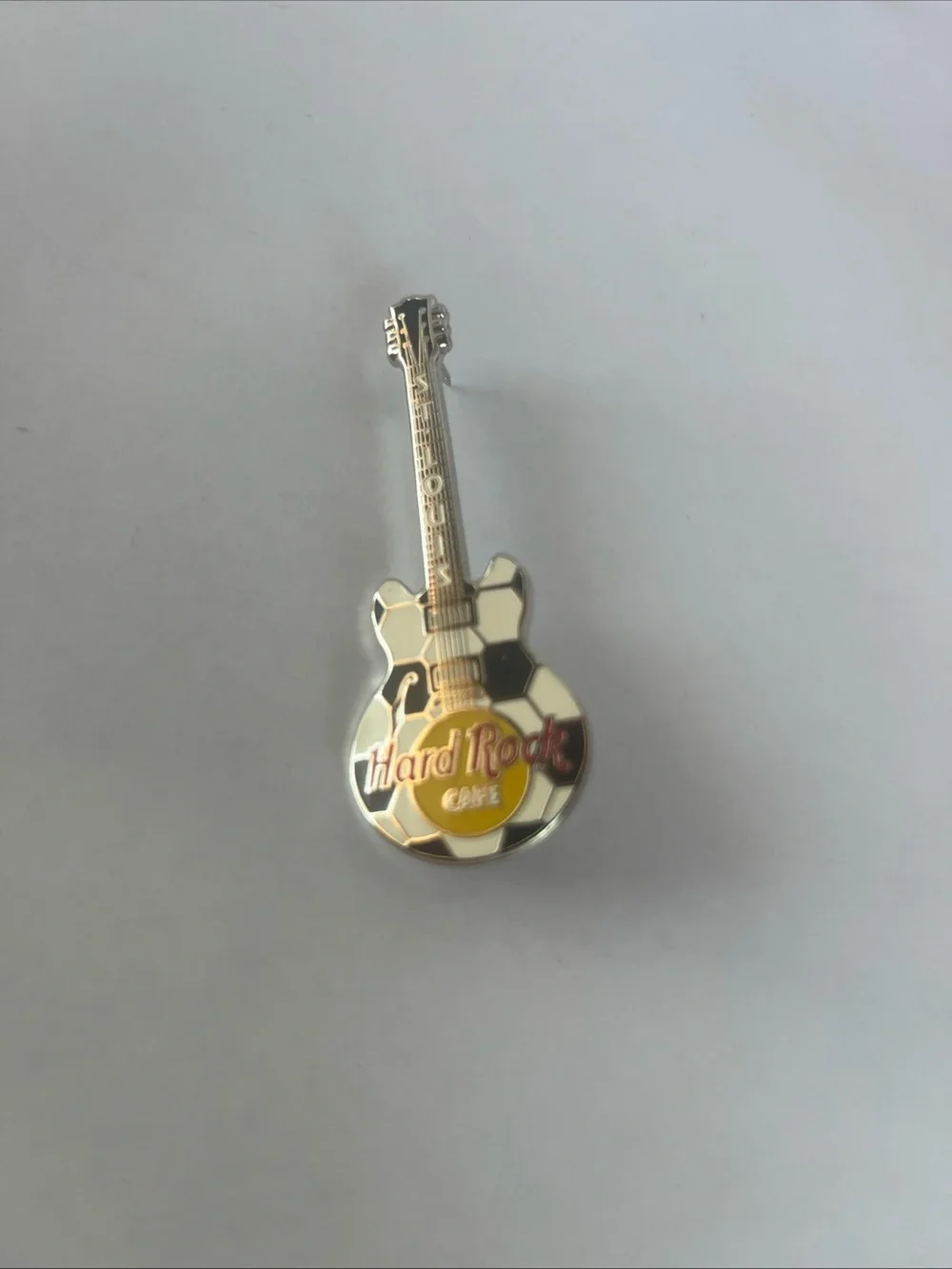 Hard Rock Cafe Guitar Pin - Yellow, Black, White St Louis